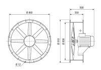 Axial-Rohrventilator DAR 80/6 1,1-2