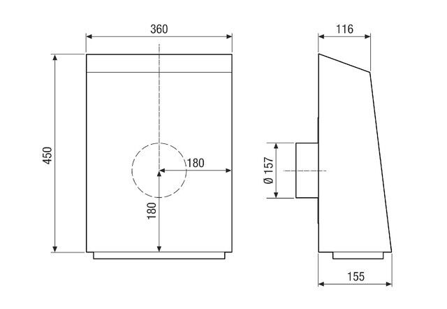 Außenwand-Radialventilator AWV 16/2 EC