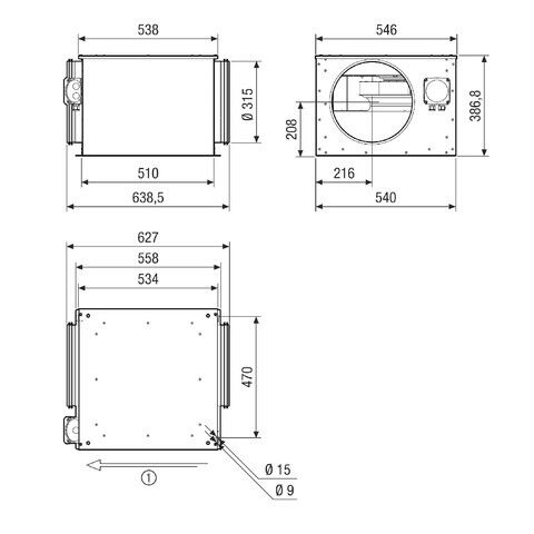 Lüftungsbox ESR 31-3 EC