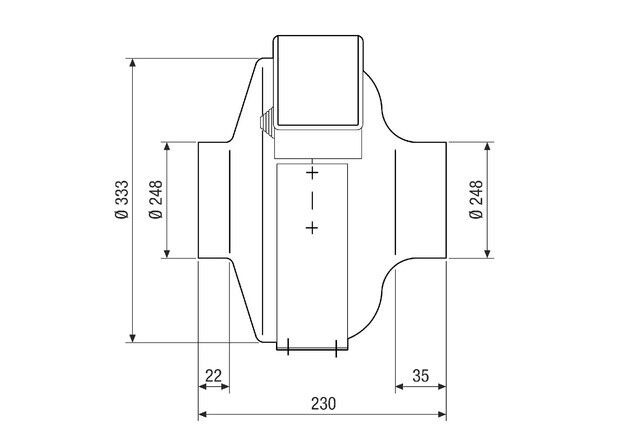 Radial-Rohrventilator 1056 ERR 25/2 EC
