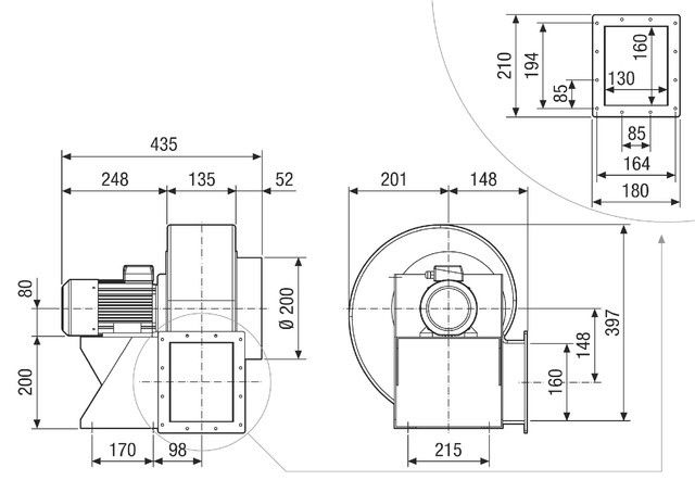 Radialgebläse GRK 16/2 D