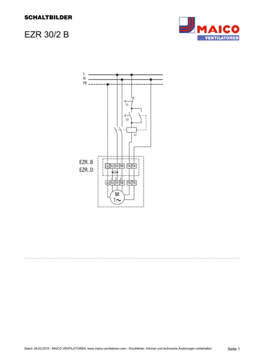 Axial-Rohrventilator EZR 30/2 B