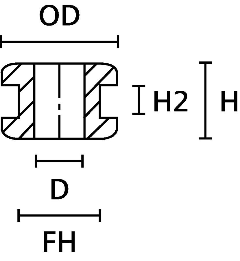 Tülle HV 1206-PVC-BK