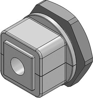 Kabelverschraubung KVT 32 -W90° grau Kabelverschraubung KVT 32 -W90° grau