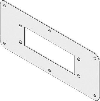 Kabelflanschplatte FPKL221x90/24RAL7035 Kabelflanschplatte FPKL221x90/24RAL7035