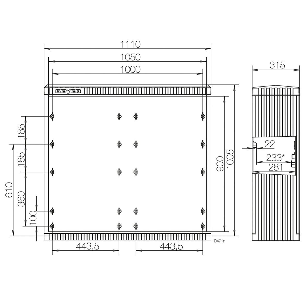 Kabelverteilerschrank SL102P