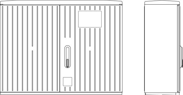 Kabelverteilerschrank A100-2MOIP44.RAL7035 Kabelverteilerschrank A100-2MOIP44.RAL7035