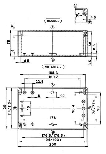 Polycarbonatgehäuse GEH.KPL.CT-761 T Polycarbonatgehäuse GEH.KPL.CT-761 T
