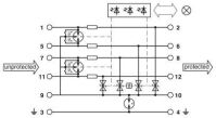 Überspannungsschutzgerät PT-IQ-4X1+F-48DC-UT