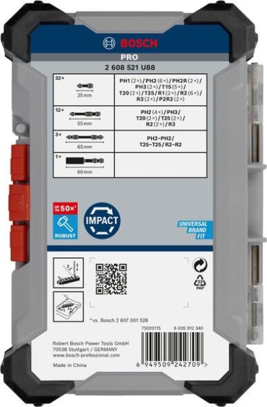 PRO Bit Set Impact 2608521U88VE(48) PRO Bit Set Impact 2608521U88VE(48)