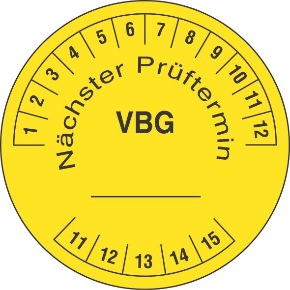 Prüfplakette PLD-VBG Prüfplakette PLD-VBG