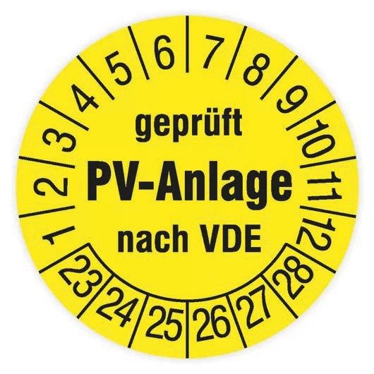 Prüfplakette PV-Anlage 182703 Prüfplakette PV-Anlage 182703