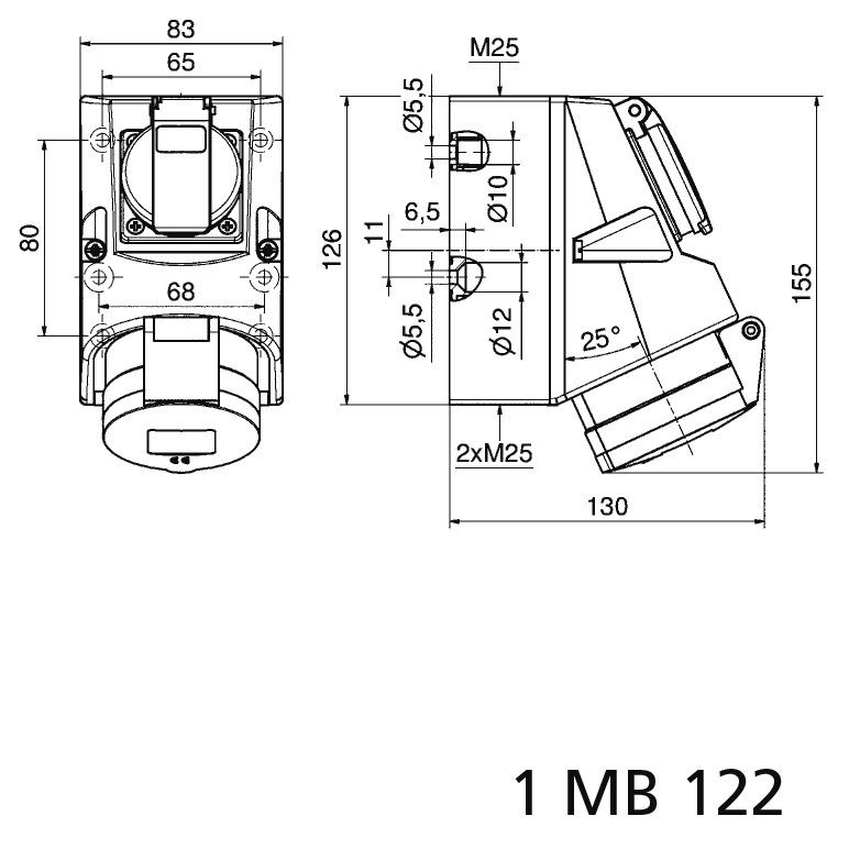 Kombi-Steckdose 1010-QC