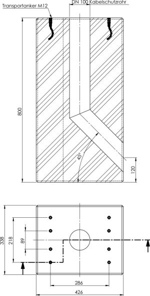 Fertigfundament aus Beton EMC9999 Fertigfundament aus Beton EMC9999