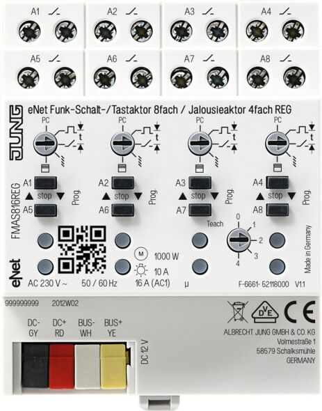 Funk-Schalt/Jalousie-Aktor FM AS 816 REG Funk-Schalt/Jalousie-Aktor FM AS 816 REG