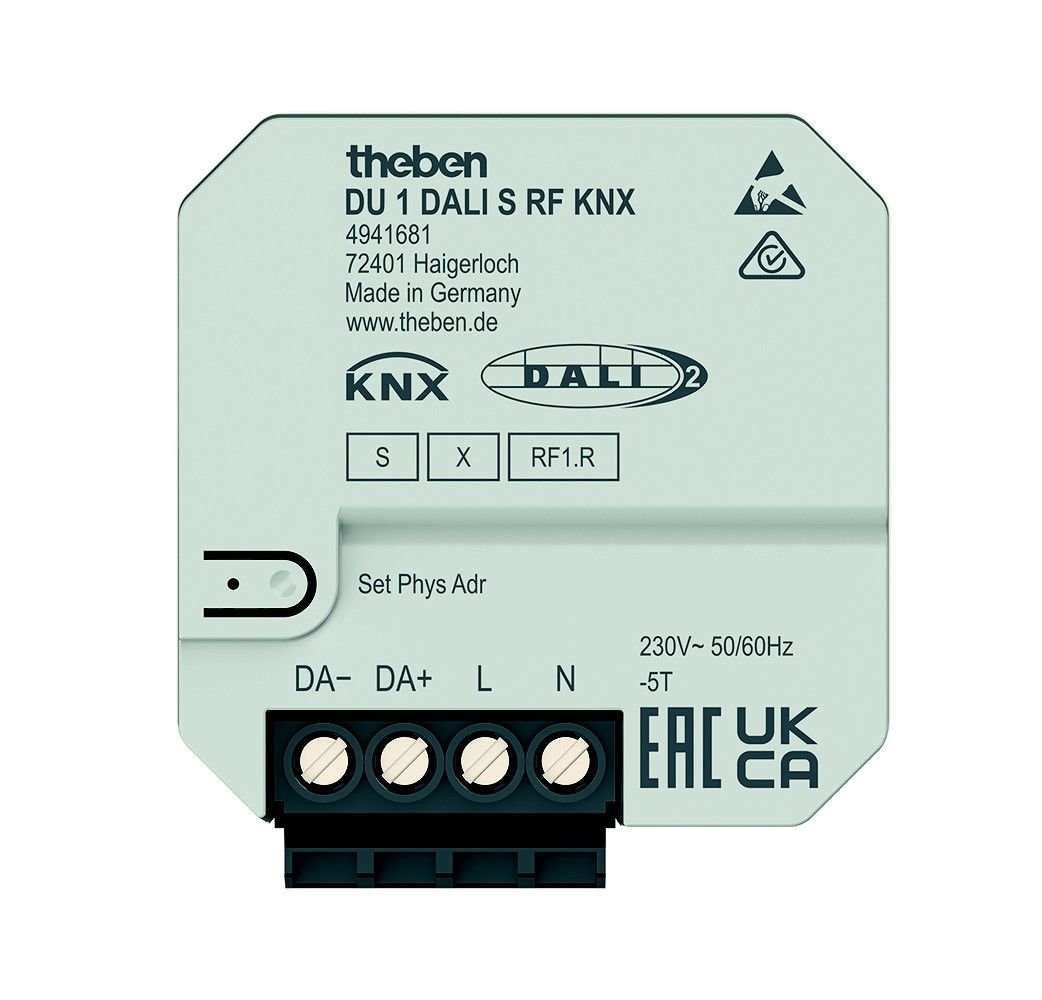 UP 1-fach Funk-DALI-Aktor DU 1 DALI S RF KNX