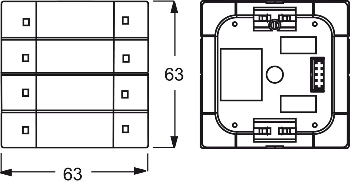 Bedienelement 4-fach 6127/01-81-500