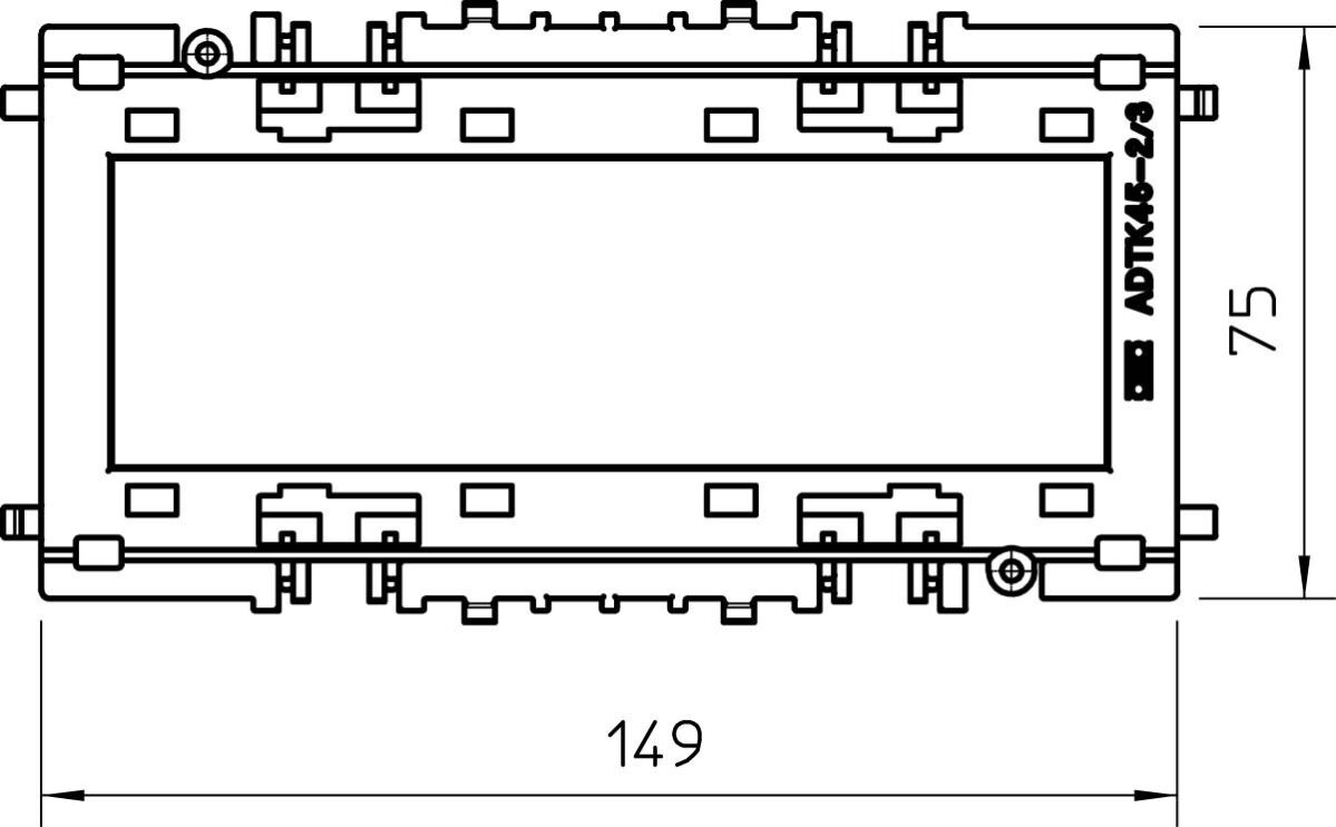 Adapter für Einb.geräte 45 ADT-K45 3