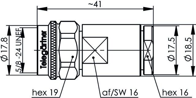 N-Kabelstecker 50Ohm 100023923