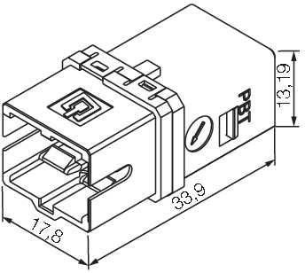 Buchseneinsatz LWL SC IE-BI-SCRJ2SC-SM-C