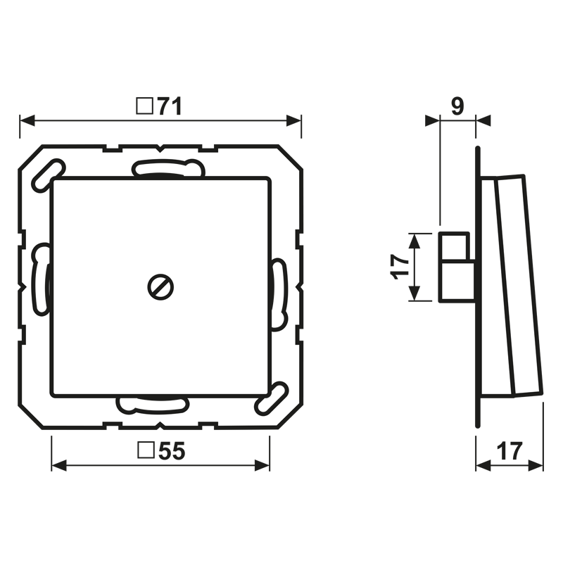 Leitungsauslassdose A 590 BFA SW