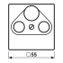 Abdeckung SAT-TV-Steckd. A 561 BFPLSAT SW