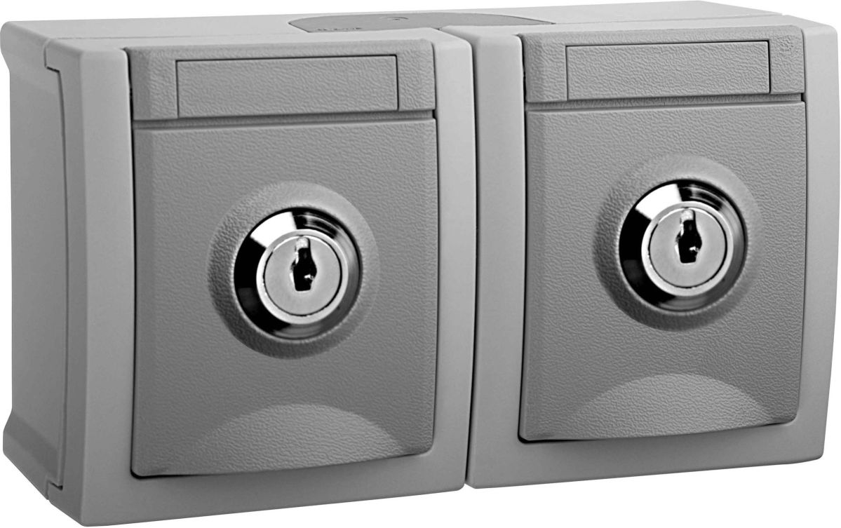 Steckdose abschließb. 2-f. 90591073-DE Steckdose abschließb. 2-f. 90591073-DE