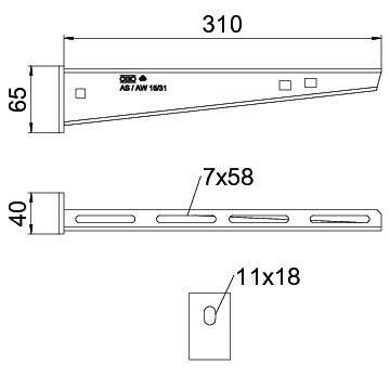 Wand- und Stielausleger AW 15 31 FTK SW