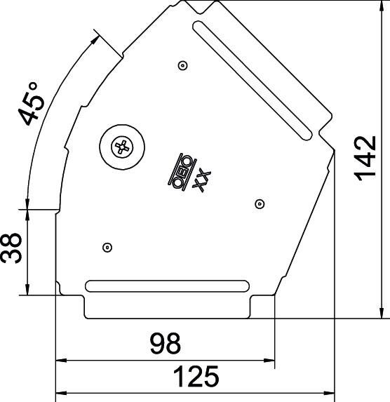 Deckel für 45Grad-Bogen RBD 45 100 FS