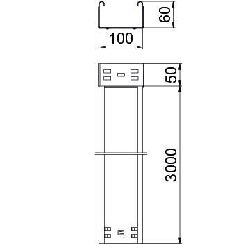 Kabelrinne MKSMU ungelocht MKSMU 610 FSK SW