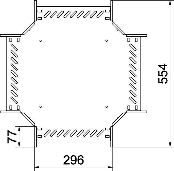 Kreuzung für Kabelrinne RK 830 FT