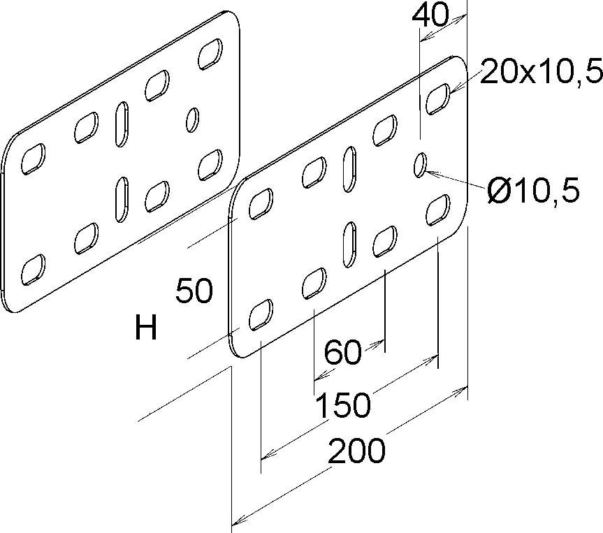 Stoßstellenverbinder KKIH 50 E4 (1Paar)
