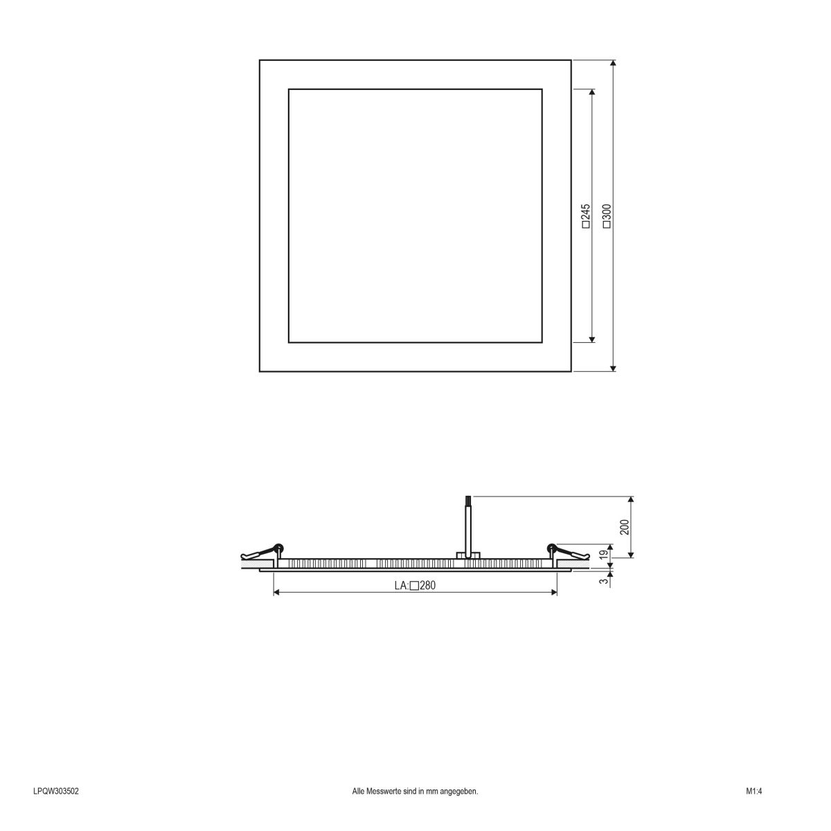 LED-Einbauleuchte LPQW303502