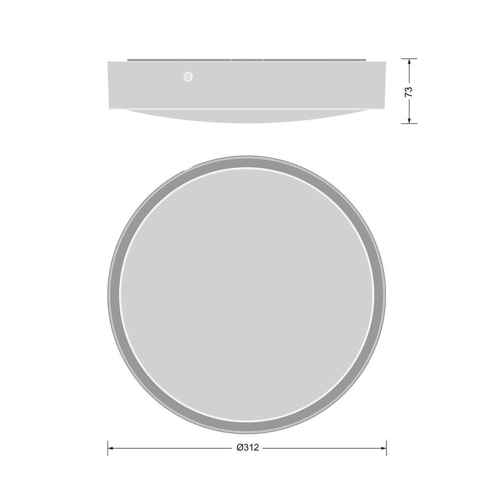 LED-Wand-u.Deckenleuchte BLKHRDS.300P18WCPSWT