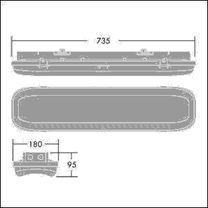 LED-Feuchtraumleuchte FORCELED7000840HFE3D