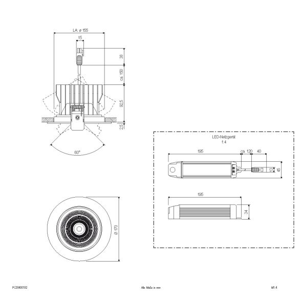 LED-Einbauleuchte PC20400102 LED-Einbauleuchte PC20400102
