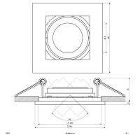 Einbauleuchte quadratisch 620 414