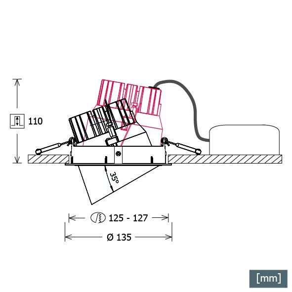 Einbaustrahler CSA-R 512.M.WF weiß