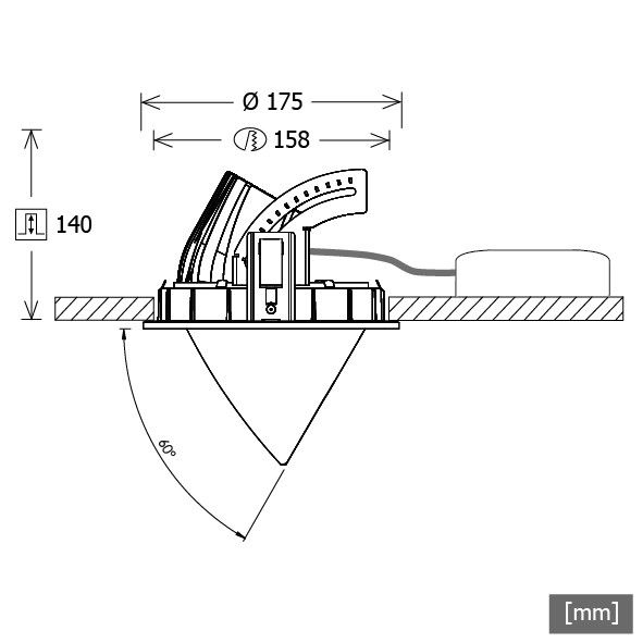 LED-Einbaustrahler CSARL 71504035DA sw