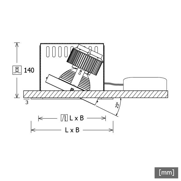 LED-Einbaustrahler SCEKLP 20.3040.25 si