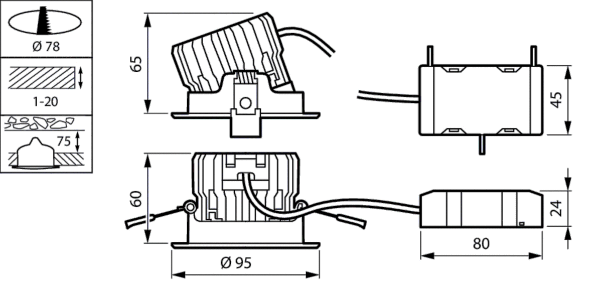 LED-Einbaustrahler RS151B LED #54813899