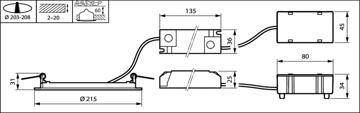 LED-Slim-Downlight DN145B LED #33950499