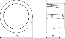 Sensor-LED-Innenleuchte RS PRO DL 150 SC