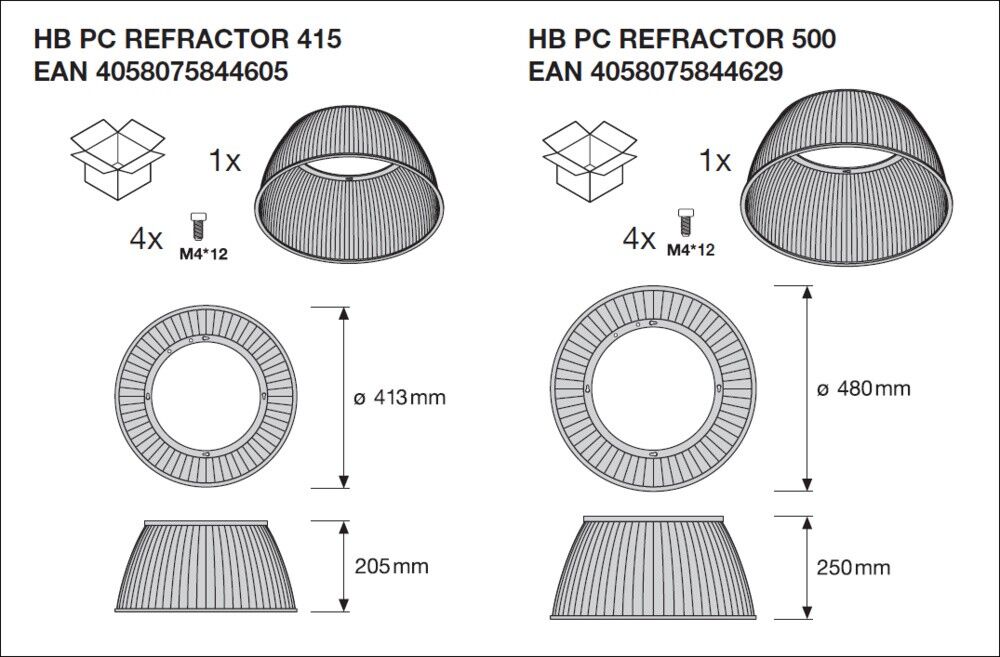 LED-Hallenstrahler HBP150W840110DIP66PS