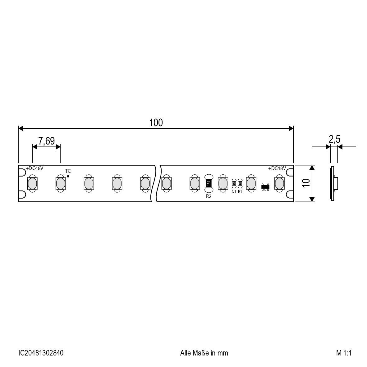 LED-Stripe IP20 5m IC20481302840