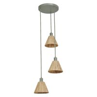 Pendelleuchte 3xE27 D.RaffiaPendPl.3XE27