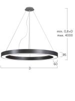 LED-Pendelleuchte RG3OBE-840M-D2000-U