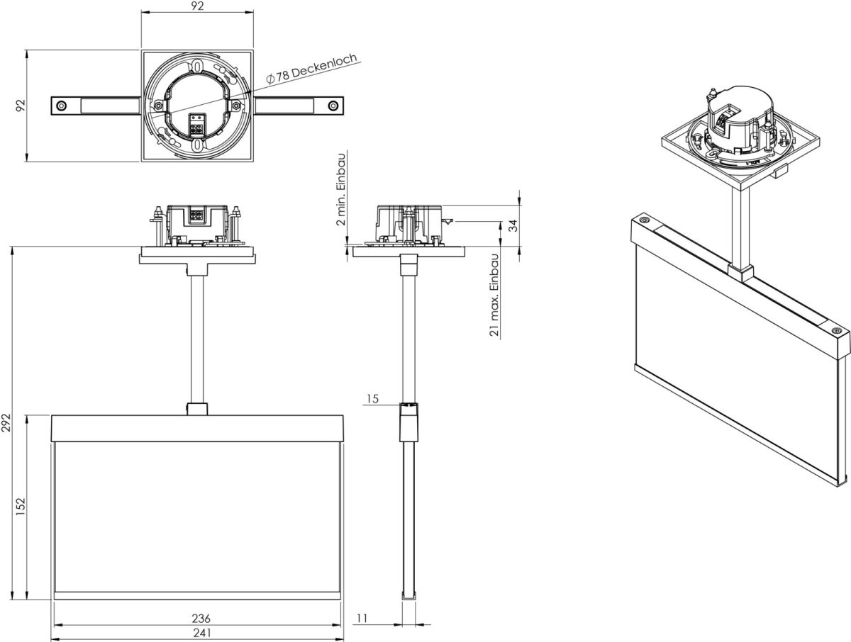 LED-Rettungszeichenleuchte AMEP401SC-E