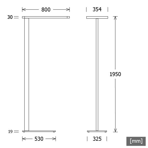 LED-Stehleuchte PIANO-S 0800540DIMWS