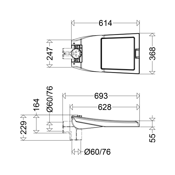 LED-Mastauf-/ansatzleuchte 52 4803 730 RFL0 LED-Mastauf-/ansatzleuchte 52 4803 730 RFL0